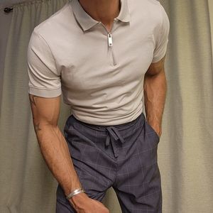 Brand new, Boohoo Men Zip collar cream Polo Shirt size s